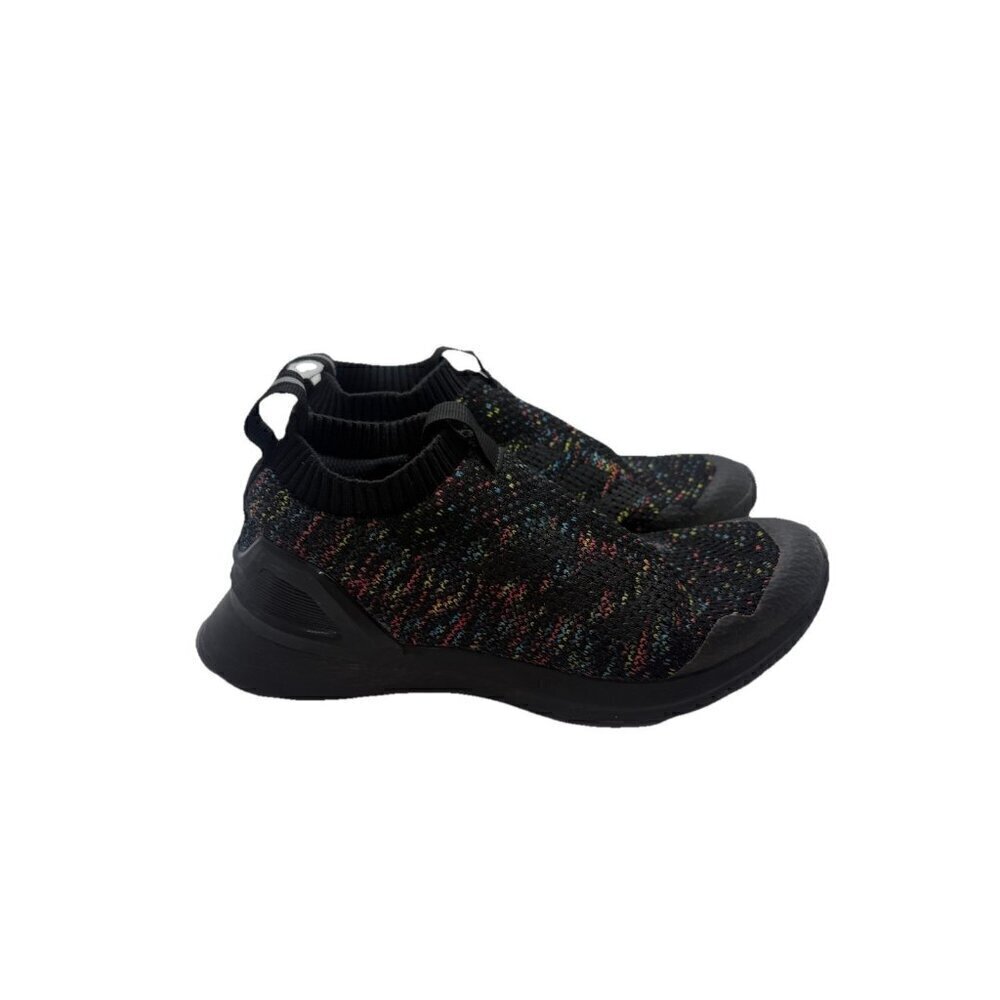 Adidas Boys Rapidarun F35889 Black Multicolor Speck Running Shoes Sneakers Sz 4